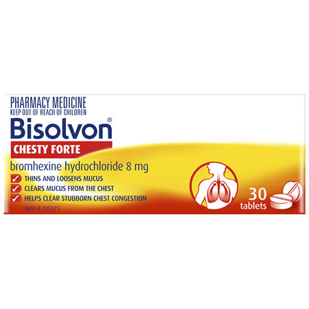 Bisolvon Chesty Forte Tablets 30 Pack