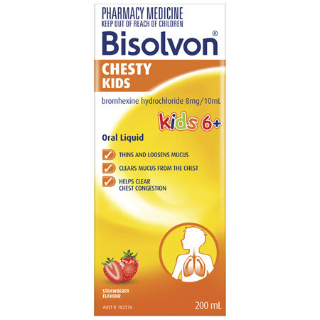 Bisolvon Chesty Kids Strawberry Liquid 200ml