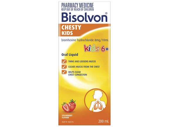 Bisolvon Chesty Kids Strawberry Liquid 200ml