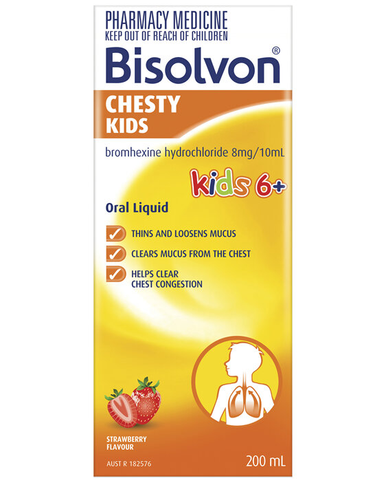 Bisolvon Chesty Kids Strawberry Liquid 200ml