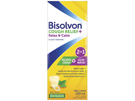 Bisolvon Cough Relief + Relax & Calm 200ml