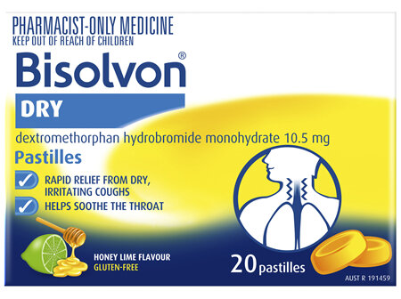 Bisolvon Dry Pastilles Honey Lime 20