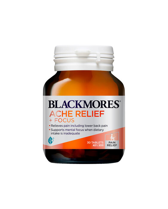 Blackmores Ache Relief + Focus 30 Tablets