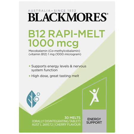 Blackmores B12 Rapi Melt 1000 mcg 30 Melts
