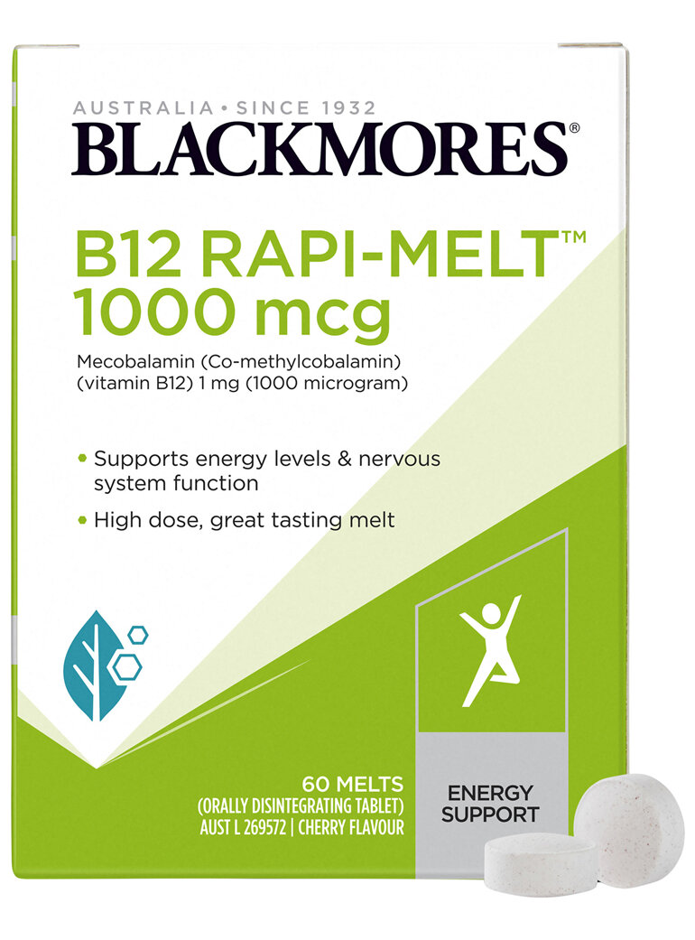 Blackmores B12 Rapi Melt 1000 mcg 60 Melts
