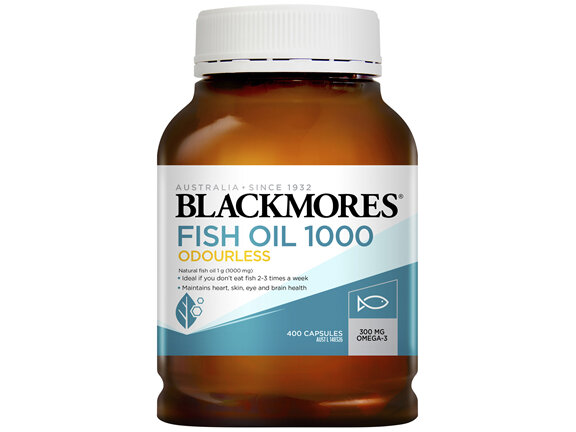 Blackmores Fish Oil Odourless 1000 400 Capsules