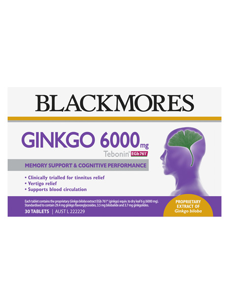 Blackmores Ginkgo 6000mg Tebonin (30)