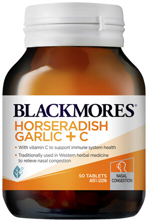 Blackmores Horseradish Garlic + C 50 Tablets