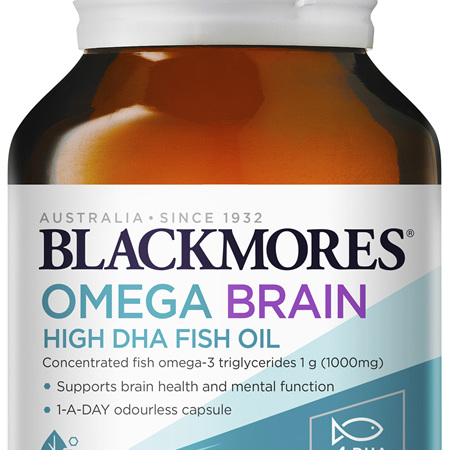 Blackmores Omega Brain High DHA Fish Oil 60 Capsules