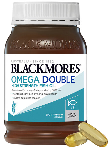 Blackmores Omega Double High Strength Fish Oil 200 Capsules
