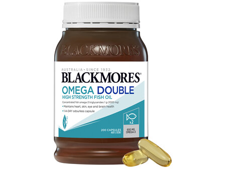 Blackmores Omega Double High Strength Fish Oil 200 Capsules