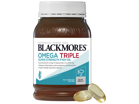 Blackmores Omega Triple Super Strength Fish Oil 150 Capsules