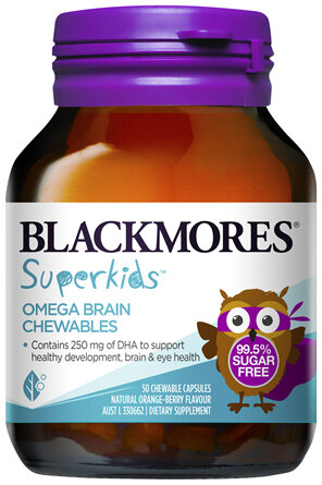Blackmores Superkids Omega Brain Chewables 50 Capsules