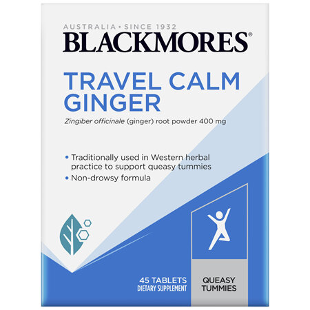 Blackmores Travel Calm Ginger 45 Tablets