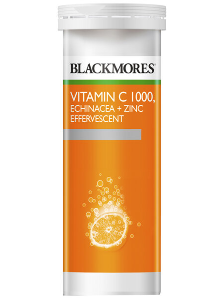 Blackmores Vitamin C 1000, Echinacea + Zinc Effervescent
