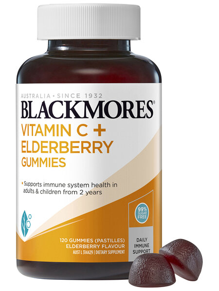 Blackmores Vitamin C + Elderberry Gummies 120 Pack
