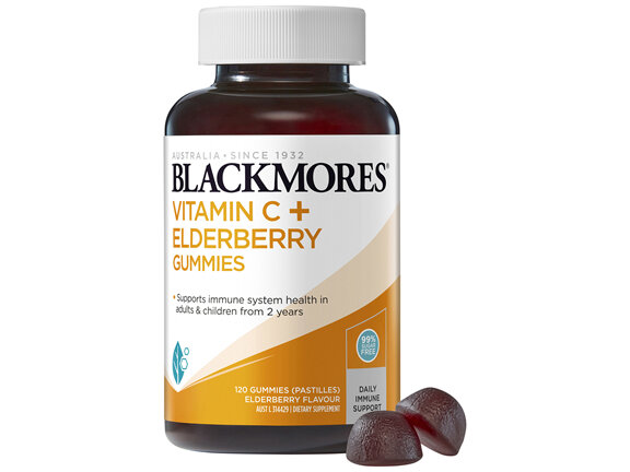 Blackmores Vitamin C + Elderberry Gummies 120 Pack