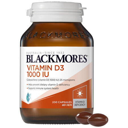 Blackmores Vitamin D3 1000 IU 200 Capsules
