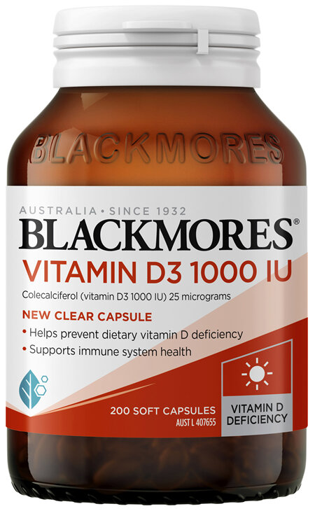 Blackmores Vitamin D3 1000 IU 200 Capsules