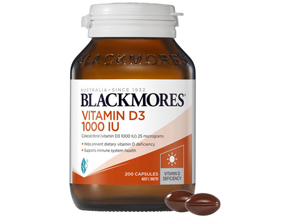 Blackmores Vitamin D3 1000 IU 200 Capsules