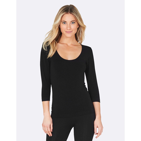 Boody 3/4 Sleeve Top Black - Small