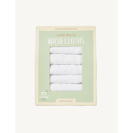 Boody Baby Muslin Cloth - 6 Pack - Ivory