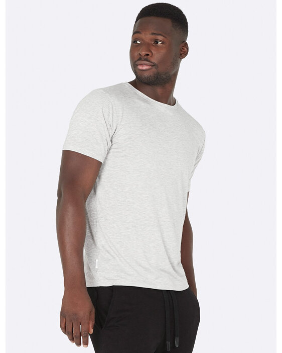 Boody Men's Crew Neck  T-Shirt Light Grey Marl Medium