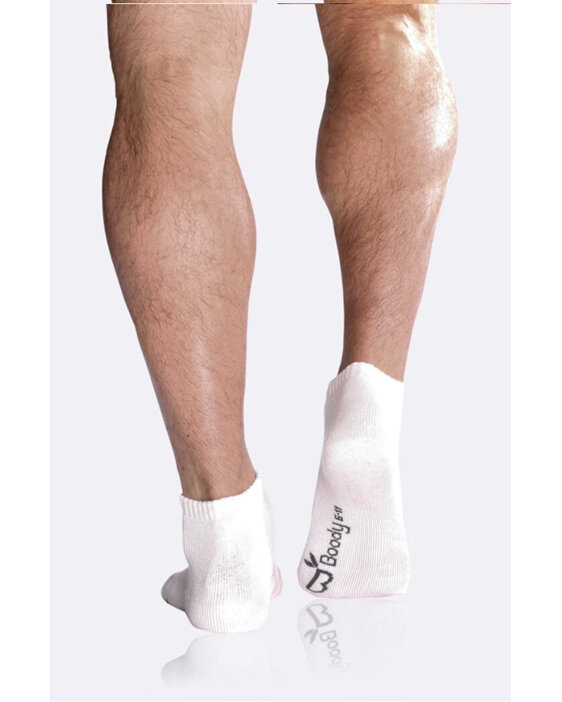 Boody Men's Sport Ankle Socks White 11-14