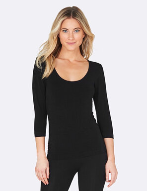 BOODY Wmns 3/4 Sleeve Top Blk M