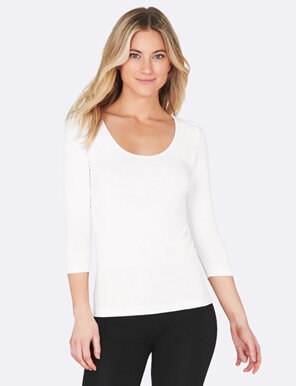 BOODY Wmns 3/4 Sleeve Top Wht M