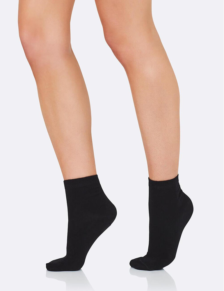 Boody Women's Everyday Ankle Sock Black 3-9