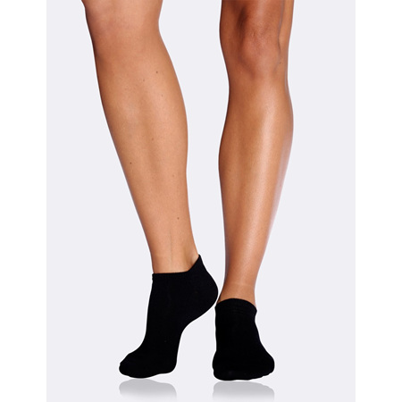 Boody Women's Low Cut Sneaker Socks Black 3-9