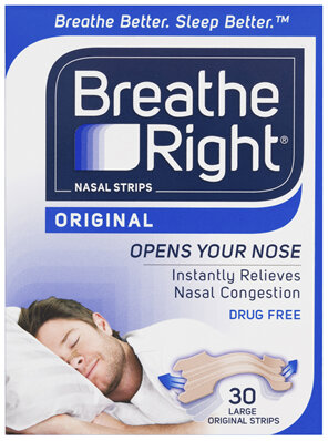 Breathe Right Original Nasal Congestion Stop Snoring Strips Large Size 30s