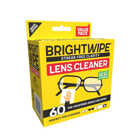 BRIGHTWIPE Lens Cleaner 60pk