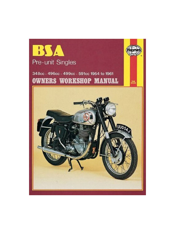 BSA Pre-Unit Singles 348cc 496cc 499cc 591cc 1954 to 1961