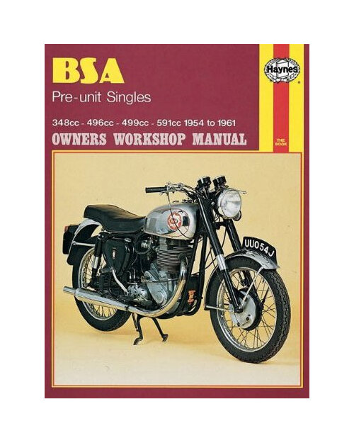 BSA Pre-Unit Singles 348cc 496cc 499cc 591cc 1954 to 1961