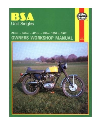 BSA Unit Singles Workshop Manual