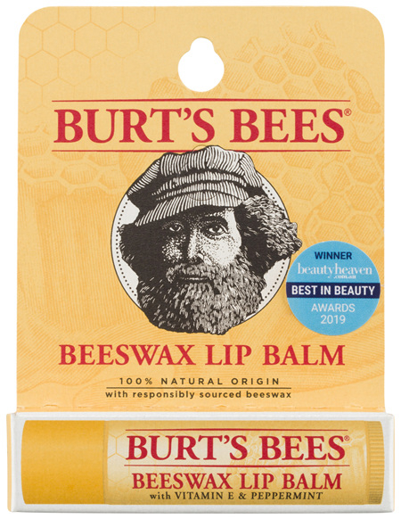 Burts Bees 100% Natural Beeswax With Vitamin E & Peppermint Lip Balm 4.25g