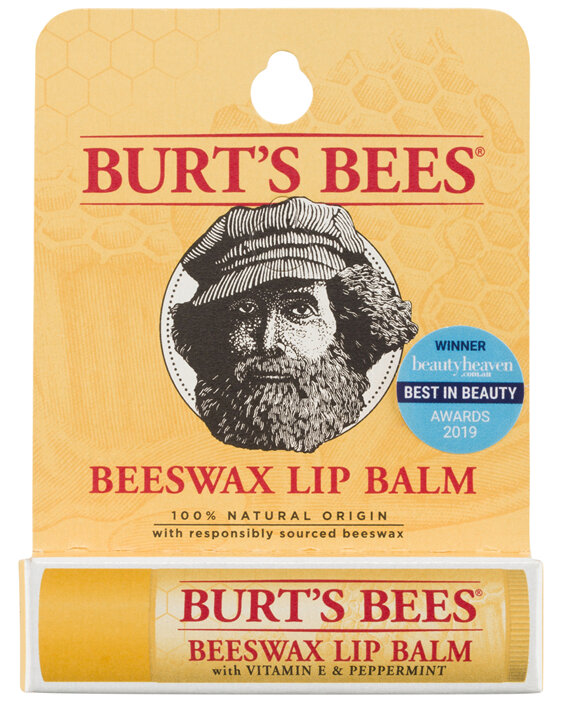 Burts Bees 100% Natural Beeswax With Vitamin E & Peppermint Lip Balm 4.25g
