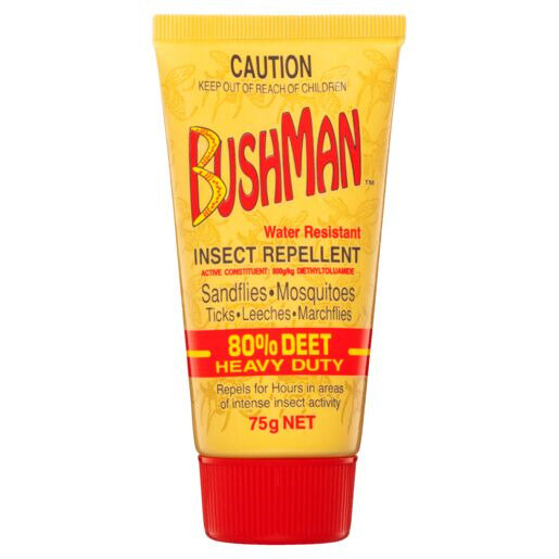Bushman Water Resist Insect Repellent 80% DEET Heavy Duty 75g