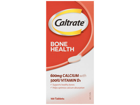 Caltrate 600 mg with 500IU Vitamin D 100 Tablets