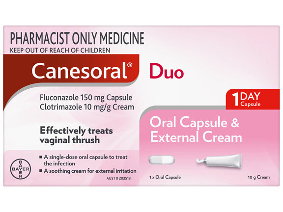 Canesoral Duo Thrush Treatment Oral Capsule & External Cream