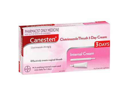 Canesten 3 Day Thrush Treatment Internal Soothing Cream 20g (Pharmacist Only)