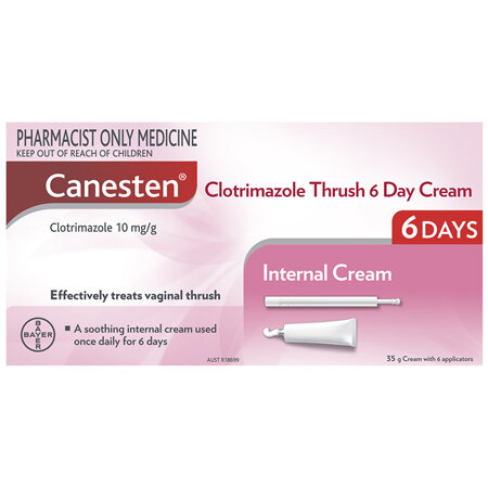 Canesten 6 Day Thrush Treatment Internal Soothing Cream 35g