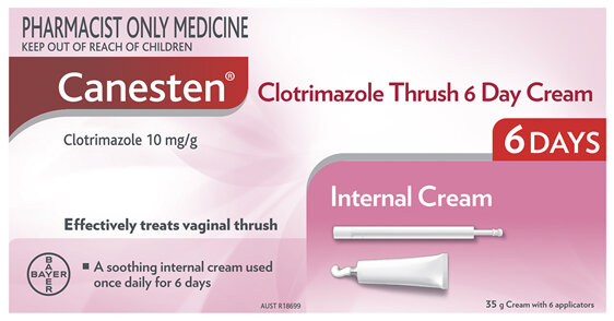 Canesten 6 Day Thrush Treatment Internal Soothing Cream 35g - IGA