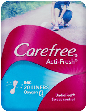 Carefree Acti-Fresh Panty Liners Oxygen 20 Pack