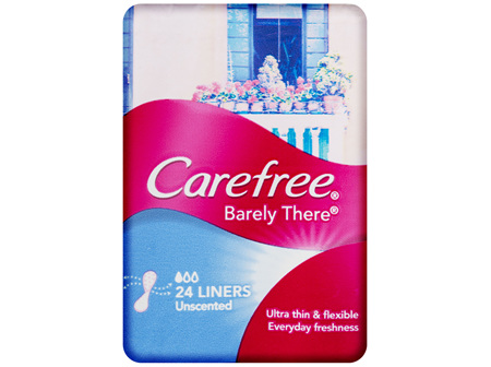 Carefree Barely There Liners Unscented Panty 24 Pack