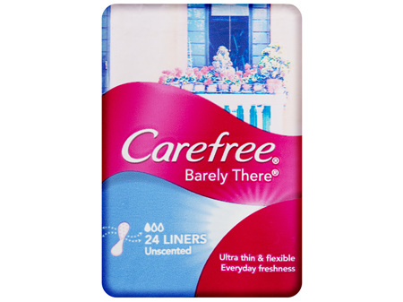 Carefree Barely There Liners Unscented Panty 24 Pack