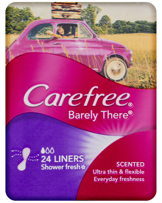 Carefree Barely There Shower Fresh Scented Panty Liners 24 Pack
