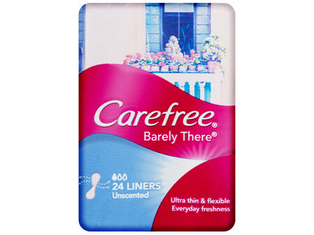 Carefree Barely There Unscented Panty Liners 24 Pack